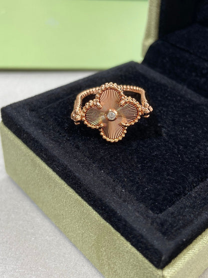 [Shinejoy]CLOVER RIVERSIBLE ROSE GOLD RING