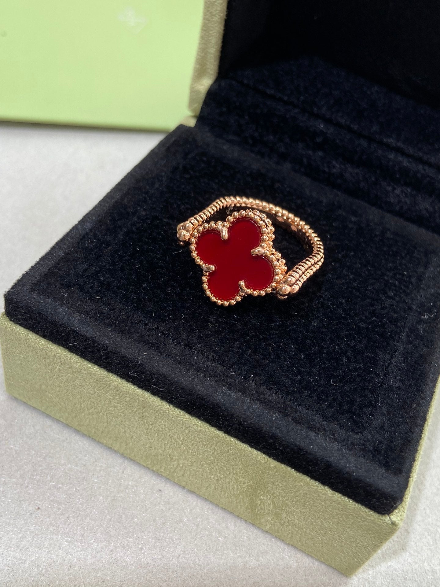 [Shinejoy]CLOVER RIVERSIBLE ROSE GOLD RING