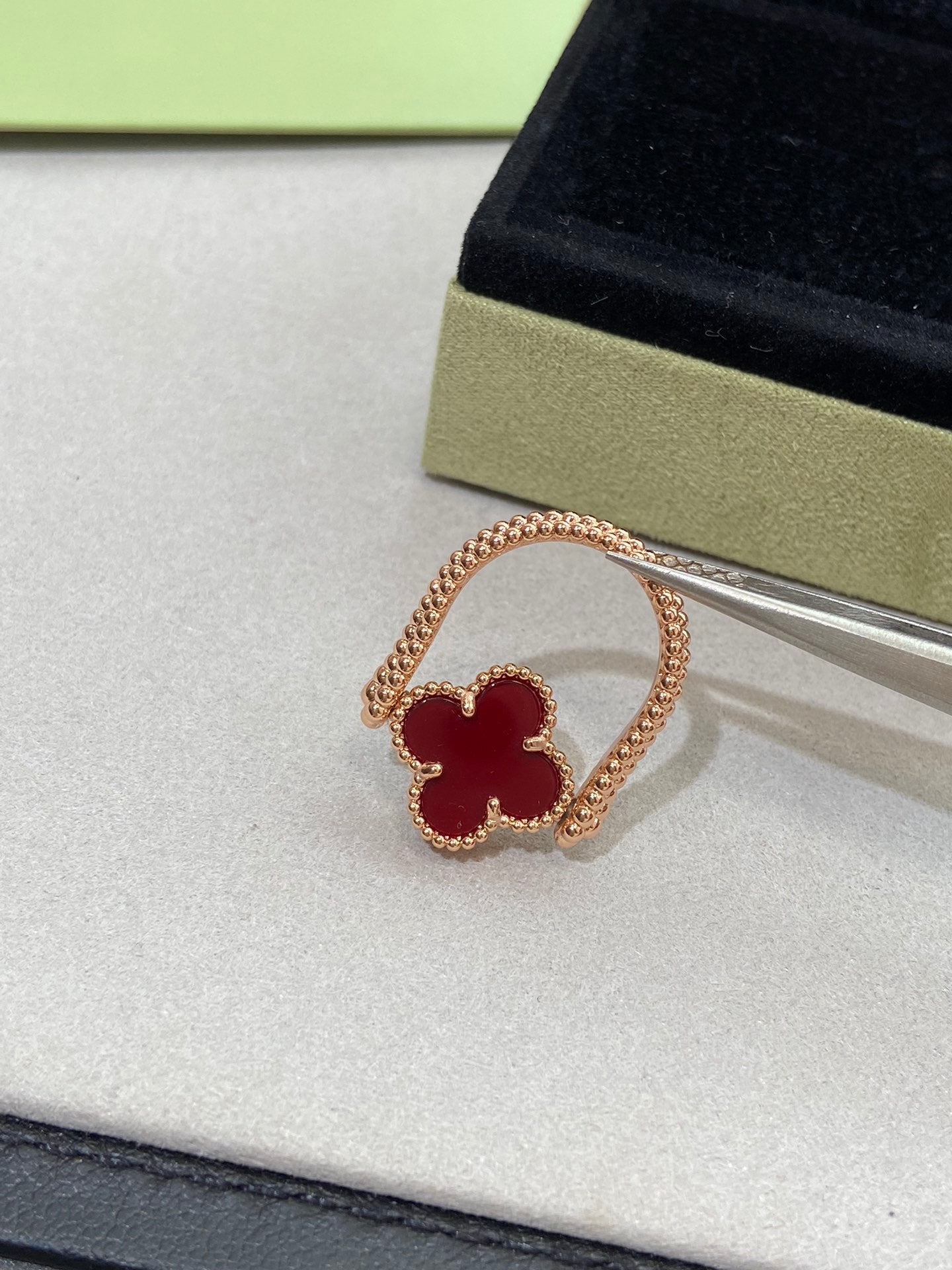 [Shinejoy]CLOVER RIVERSIBLE ROSE GOLD RING