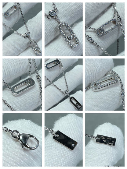 [Shinejoy]MOVE 2 ROW DIAMOND NECKLACE