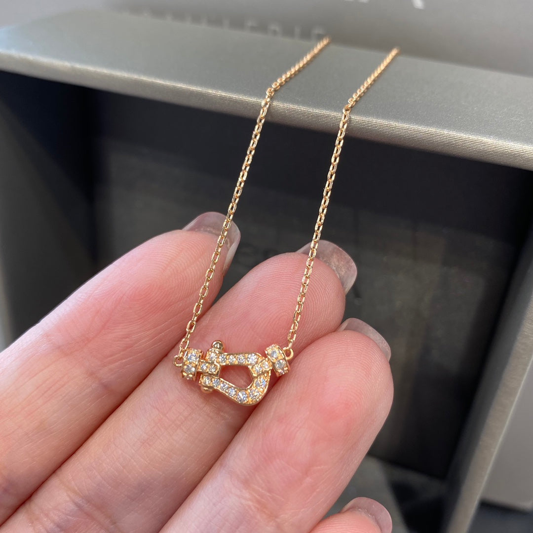 [Shinejoy]FORCE 10 DIAMOND PINK GOLD NECKLACE MINI MODEL