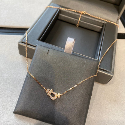 [Shinejoy]FORCE 10 DIAMOND PINK GOLD NECKLACE MINI MODEL