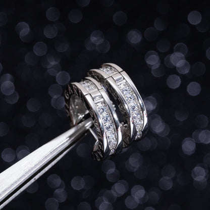 [Shinejoy]ZERO 1 MINI SILVER DIAMOND EARRINGS