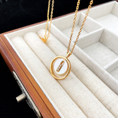 [Shinejoy]Demo MOVE MOP PINK GOLD NECKLACE