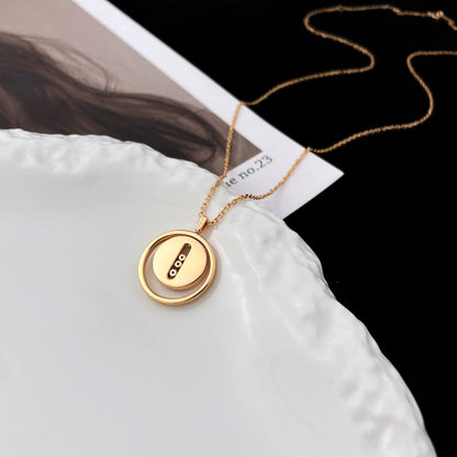 [Shinejoy]Demo MOVE MOP PINK GOLD NECKLACE