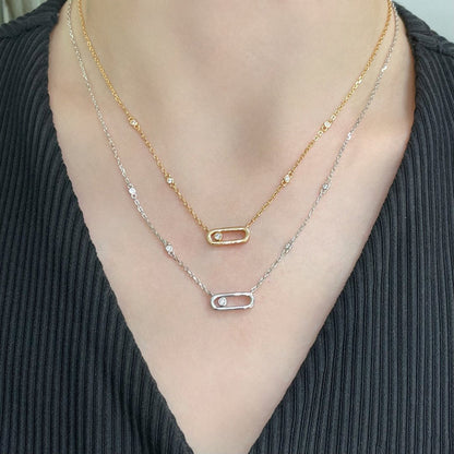 [Shinejoy]MOVE UNO DIAMOND NECKLACE