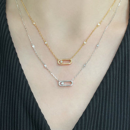[Shinejoy]MOVE UNO DIAMOND NECKLACE