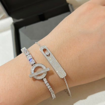 [Shinejoy]MOVE CLASSIQUE DIAMOND PAVED BRACELET