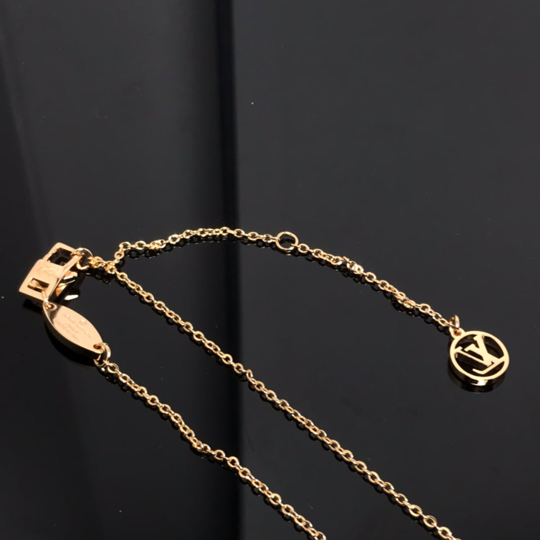 [Shinejoy]COLOR BLOSSOM PINK MOP SUN GOLD NECKLACE