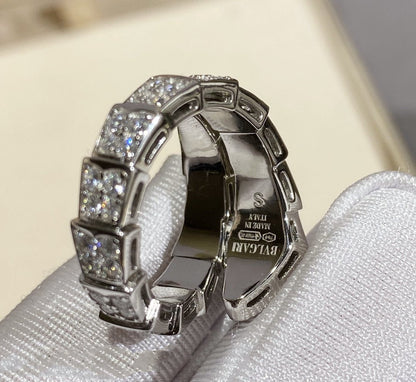 [Shinejoy]SERPENTI RING SILVER DIAMOND PAVED