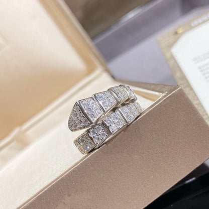 [Shinejoy]SERPENTI RING SILVER DIAMOND PAVED