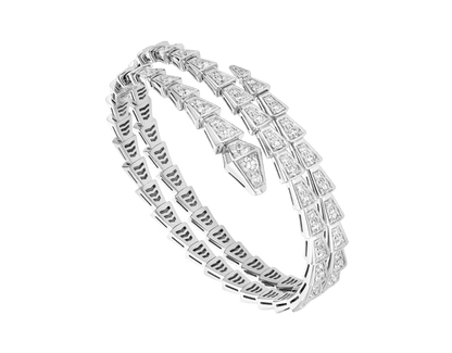 [Shinejoy]SERPENTI BRACELET SILVER DIAMOND DOUBLE ROW