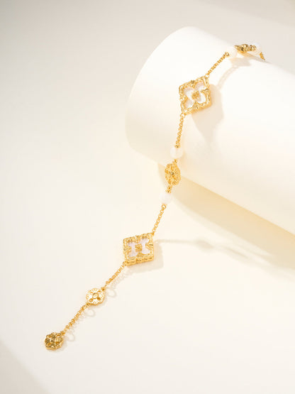 [?shinejoy]B.C.L ENAMELED Three-Flower Bracelet£¨Trumpet)