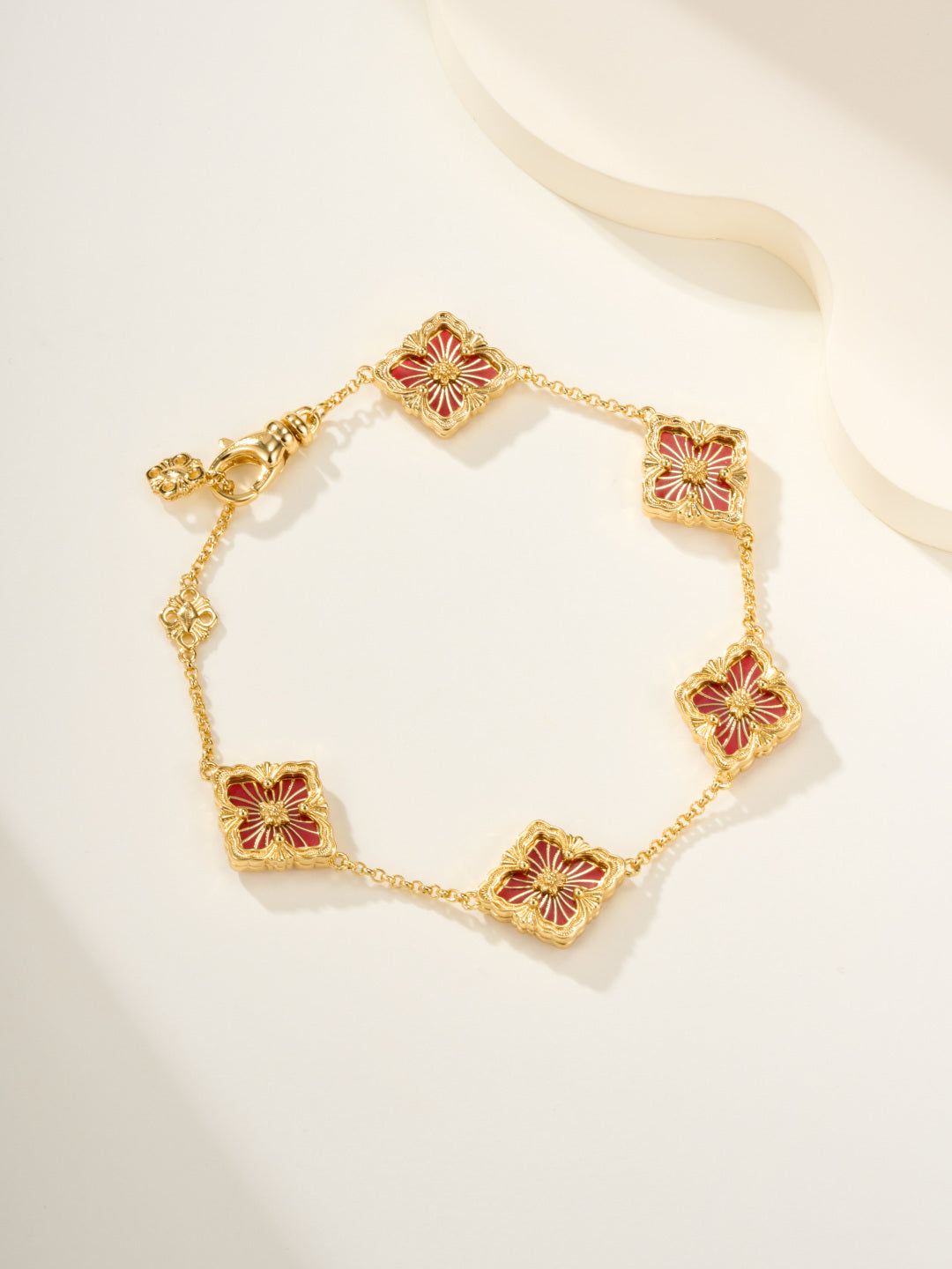 [?shinejoy]B.C.L ENAMELED Five-Flower Bracelet£¨Various Colors)