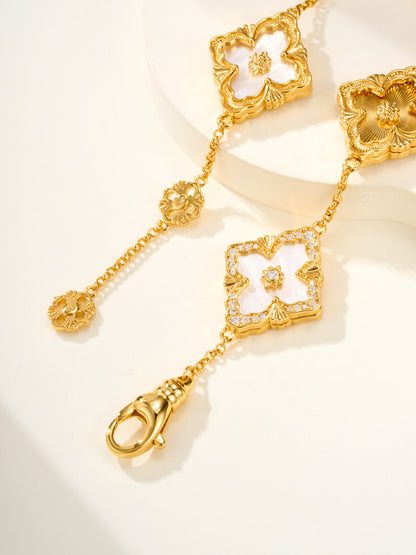 [?shinejoy]B.C.L ENAMELED Five-Flower Bracelet£¨Various Colors) BIG SIZE