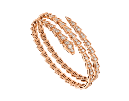 [Shinejoy]SERPENTI BRACELET PINK GOLD DIAMOND DOUBLE ROW