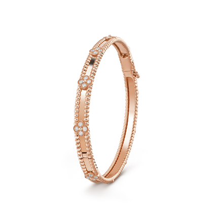 [Shinejoy]CLOVER BRACELET 4MM DIAMONDS
