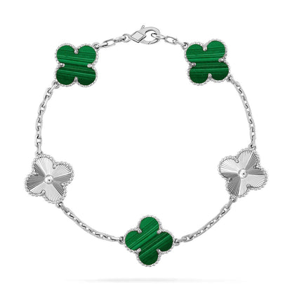 [⭐Shinejoy] CLOVER 5 MOTIF MALACHITE BRACELET COLLECTION