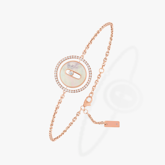 [Shinejoy]Demo MOVE MÈRE DE PERLE BLANCHE OR ROSE DIAMANT BRACELET