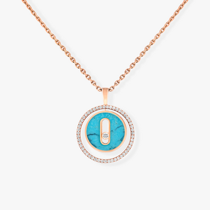 [Shinejoy]Demo MOVE 1 DIAMOND TURQUOISE PINK GOLD DIAMOND NECKLACE