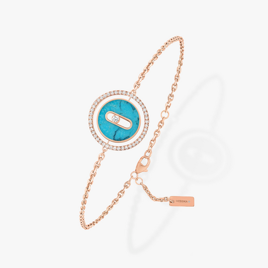 [Shinejoy]Démo BRACELET DIAMANT TURQUOISE ROSE OR MOUVANT