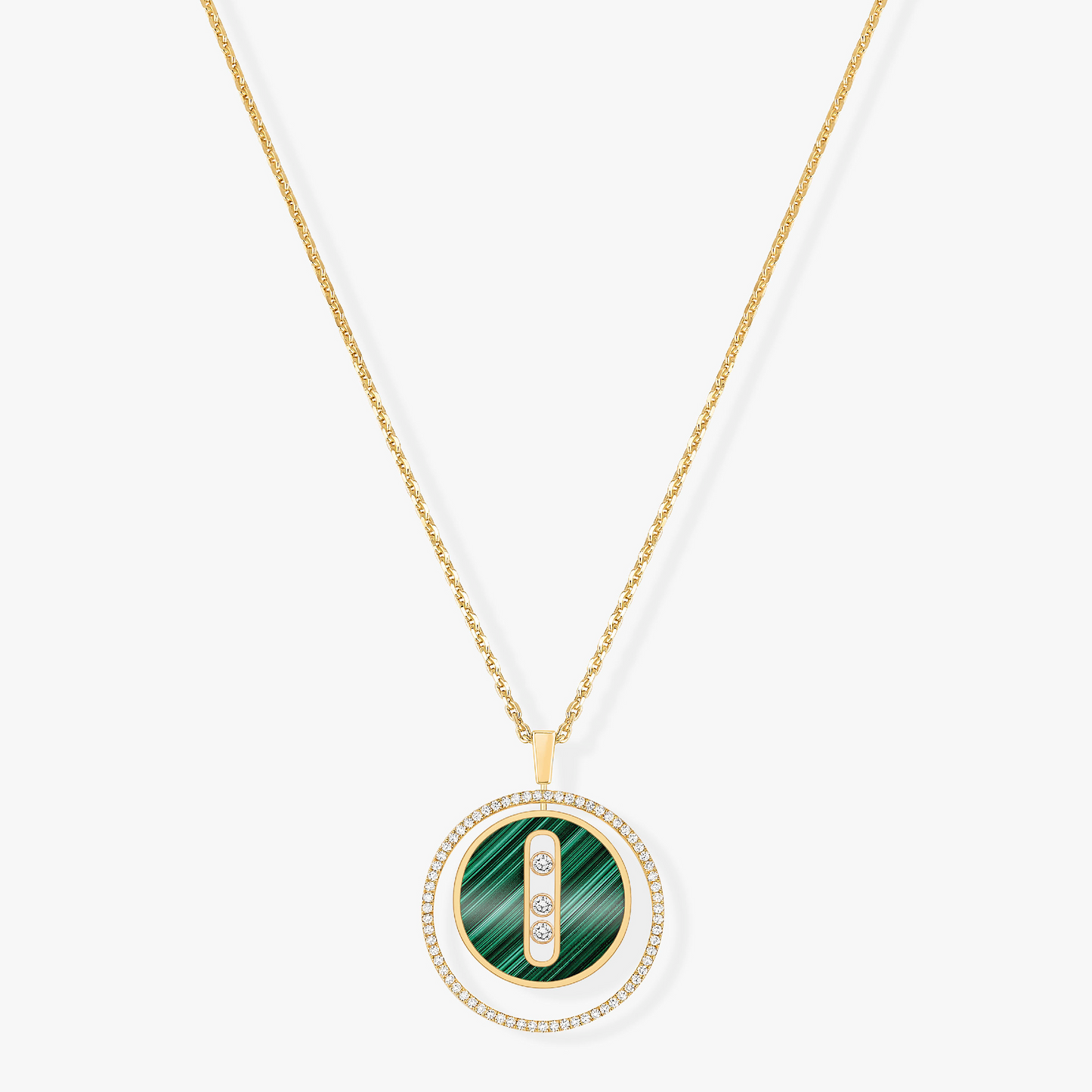 [Shinejoy]Demo MOVE 3 DIAMOND MALACHITE GOLD DIAMOND NECKLACE