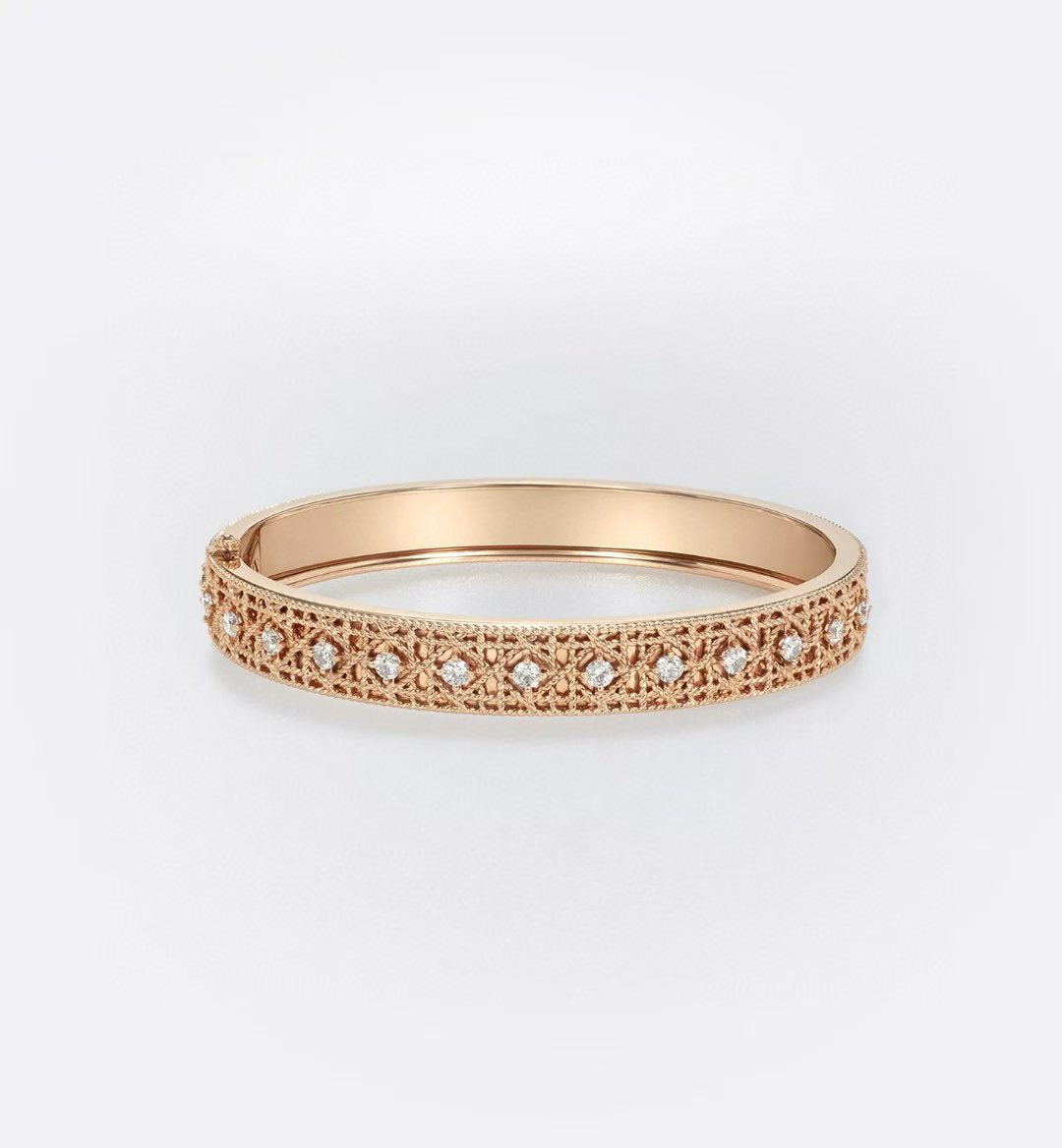 [Shinejoy]2026 WOVEN-PATTERN BRACELET SET WITH FULL DIAMOND INLAY THREE-COLORS