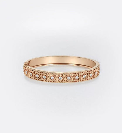 [Shinejoy]2026 WOVEN-PATTERN BRACELET SET WITH FULL DIAMOND INLAY THREE-COLORS