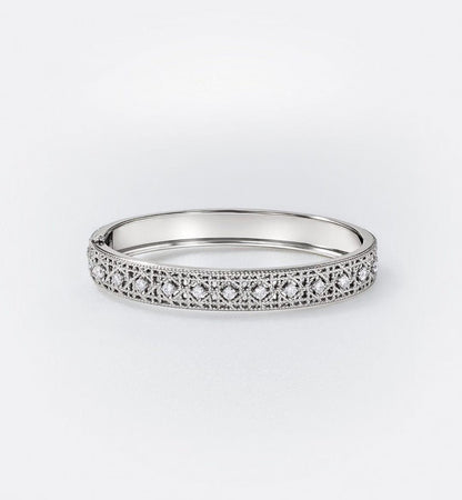 [Shinejoy]2026 WOVEN-PATTERN BRACELET SET WITH FULL DIAMOND INLAY THREE-COLORS
