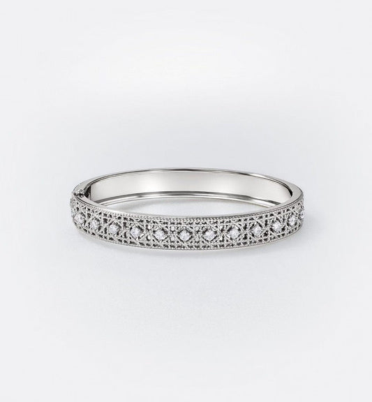 [Shinejoy]2026 WOVEN-PATTERN BRACELET SET WITH FULL DIAMOND INLAY THREE-COLORS