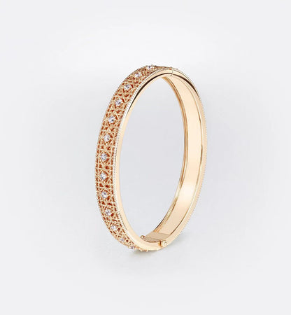 [Shinejoy]2026 WOVEN-PATTERN BRACELET SET WITH FULL DIAMOND INLAY THREE-COLORS