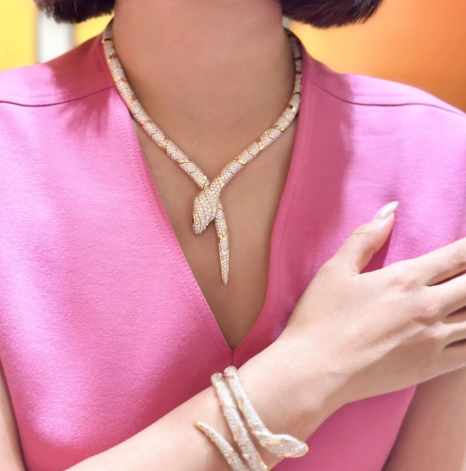 [Shinejoy]HAUTE COUTURE GOLD SERPENTI NECKLACE