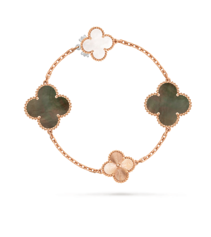 [⭐Shinejoy]DETACHABLE CLOVER 15(11+4) FLOWER SILVER NECKLACE SET