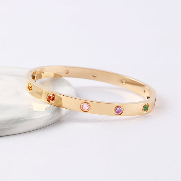 [Shinejoy]NOUVEAU BRACELET DE PIERRES PRÉCIEUSES COLORÉES 6.1MM 2026