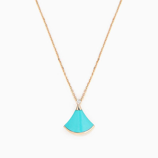 [Shinejoy]DREAM NECKLACE TURQUOISE PINK GOLD
