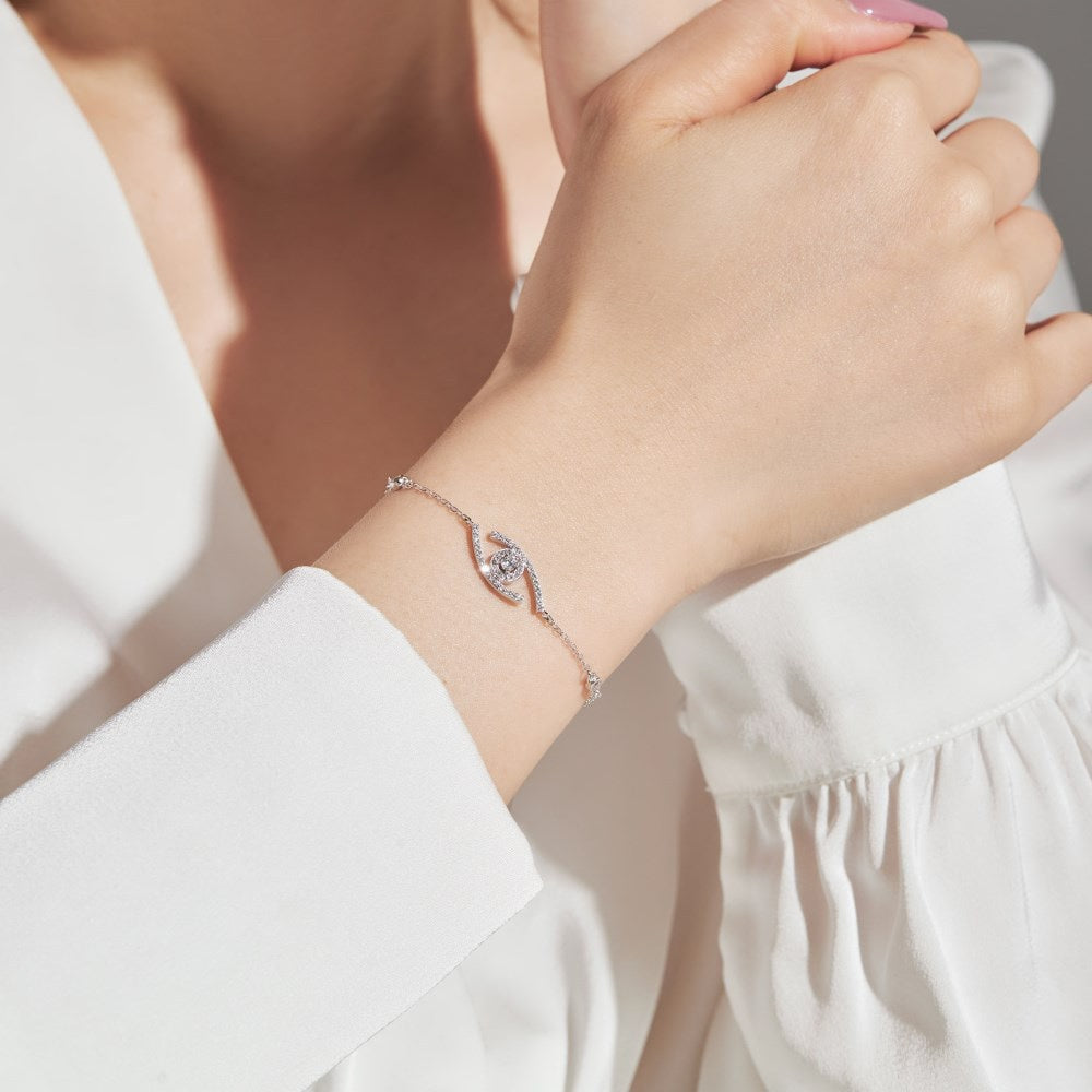 [Shinejoy]Demo Eye Pave-Set Diamond Bracelet