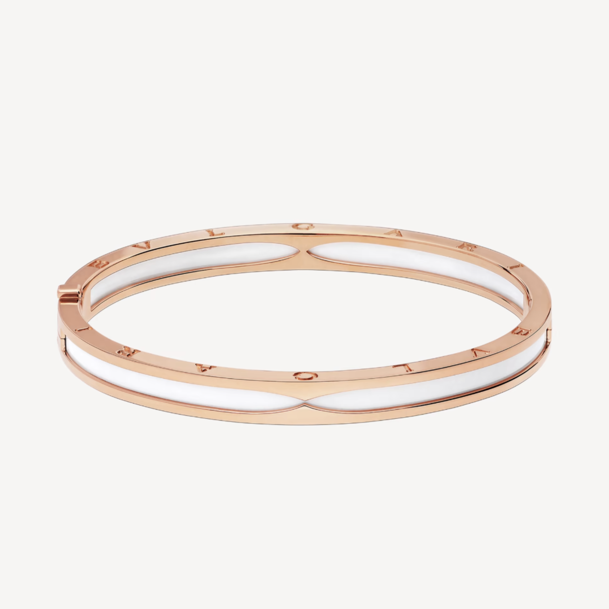 [Shinejoy]ZERO 1 PINK GOLD WITH WHITE CERAMIC BRACELET