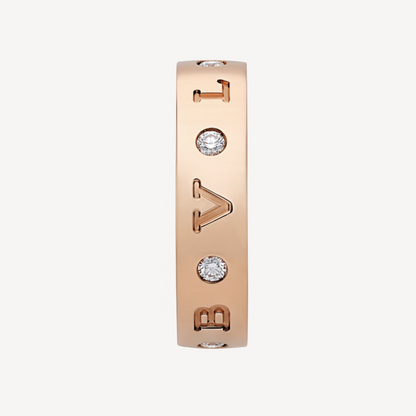 [Shinejoy]ZERO 1 ESSENTIAL PINK GOLD BAND WITH DIAMONDS RING
