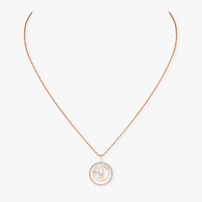 [Shinejoy]Demo MOVE 1 DIAMOND WHITE MOTHER OF PEARL PINK GOLD DIAMOND NECKLACE