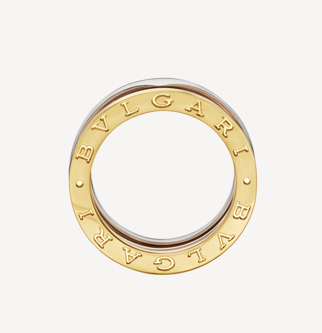 [Shinejoy]ZERO 1 THREE-BAND ROSE WHITE AND YELLOW RING