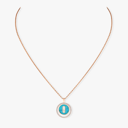 [Shinejoy]Demo MOVE 1 DIAMOND TURQUOISE PINK GOLD DIAMOND NECKLACE