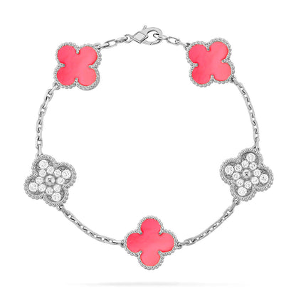 [⭐Shinejoy] CLOVER 5 MOTIFS  PINK MOP BRACELET COLLECTION