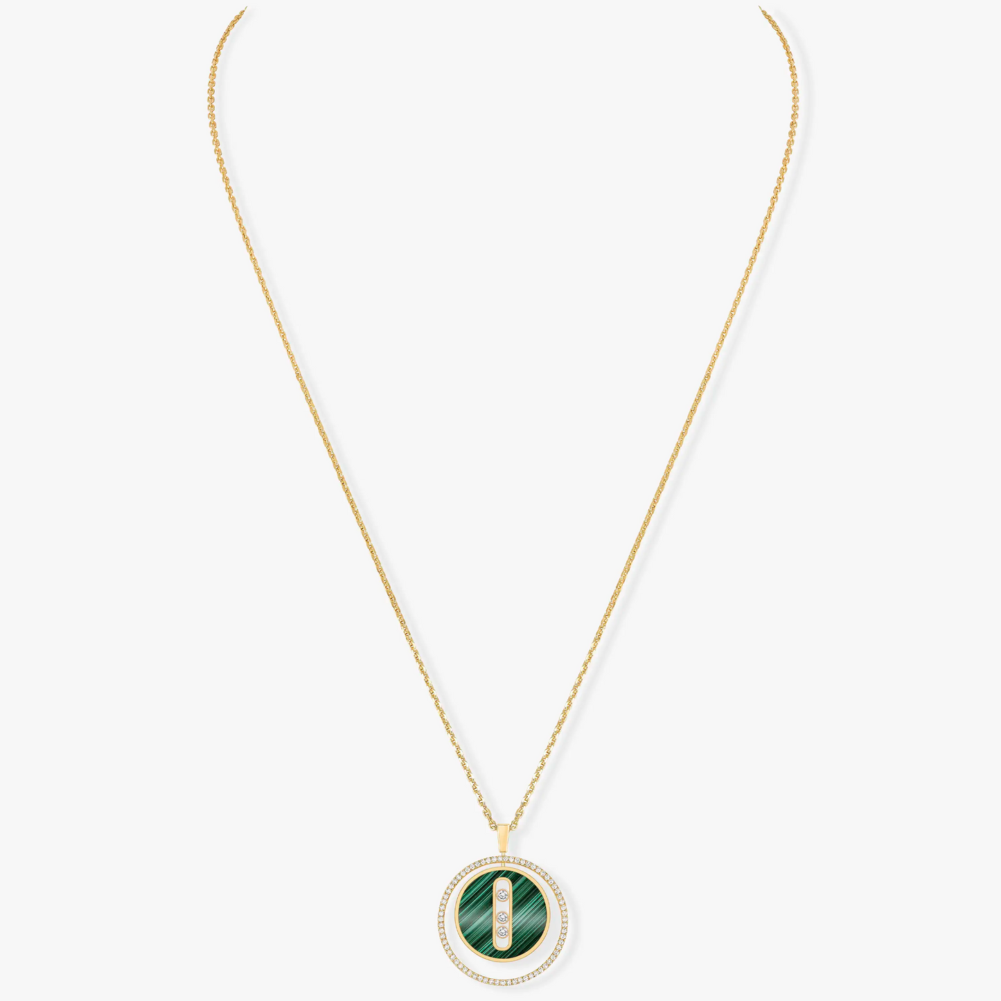 [Shinejoy]Demo MOVE 3 DIAMOND MALACHITE GOLD DIAMOND NECKLACE