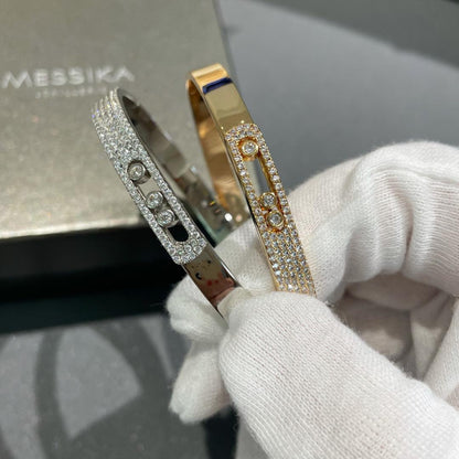 [Shinejoy]Move Noa Rose Gold Pavé Diamond Bangle Bracelet