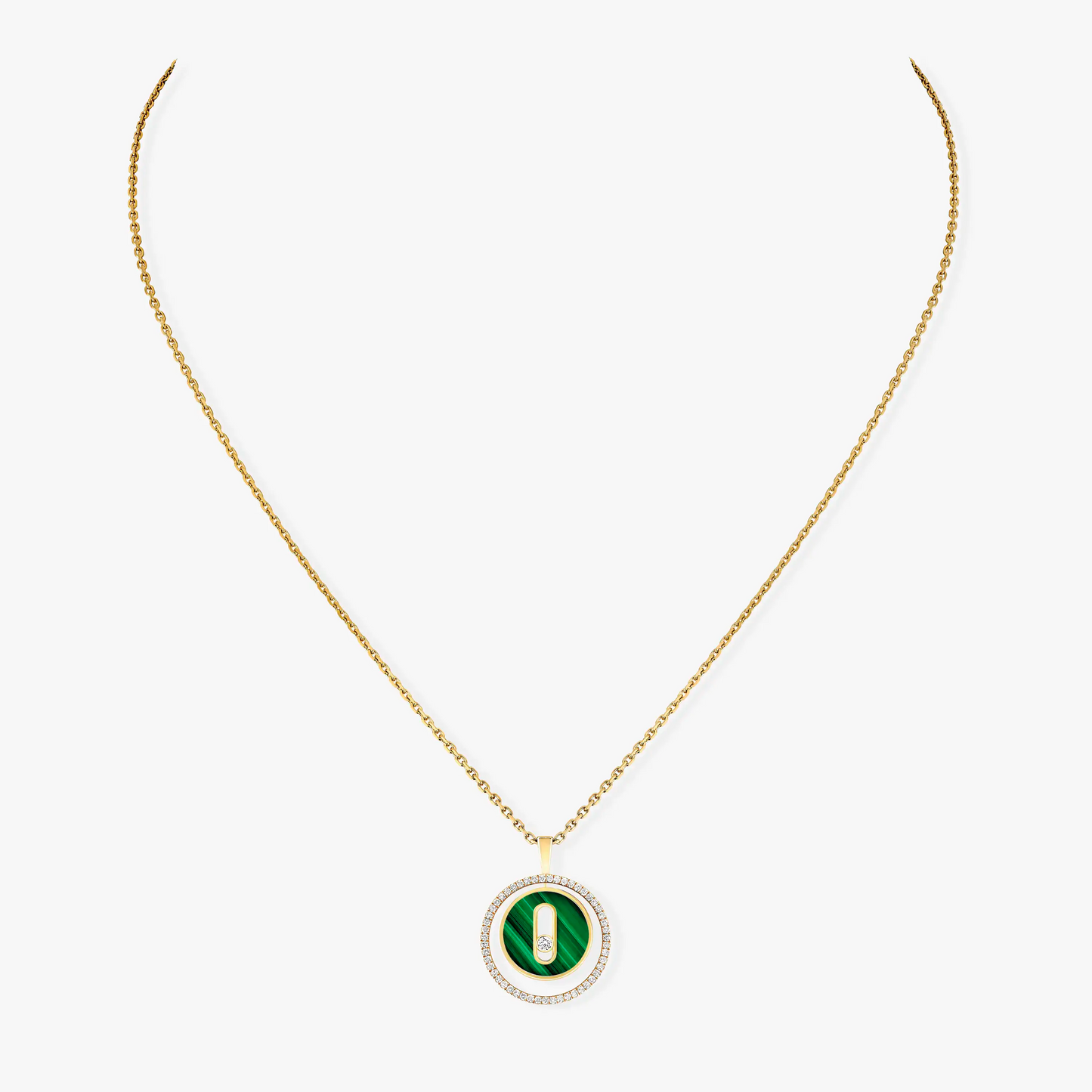 [Shinejoy]Demo MOVE 1 DIAMOND MALACHITE GOLD DIAMOND NECKLACE