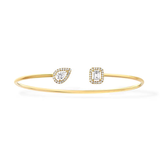 [Shinejoy]JONC FLEX MY TWIN TOI & MOI BRACELET DIAMANT ARGENT