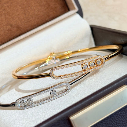 [Shinejoy]Move Pavé Diamond Bangle Bracelet M