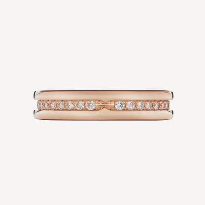 [Shinejoy]ZERO 1 ONE-BAND PAVED DIAMONDS ON THE SPIRAL RING