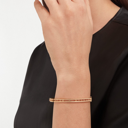 [Shinejoy]ZERO 1 SPIRAL LOGO PINK GOLD BRACELET
