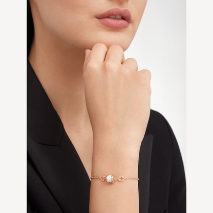 [Shinejoy]ZERO 1 SOFT PINK GOLD AND WHITE CERAMIC BRACELET